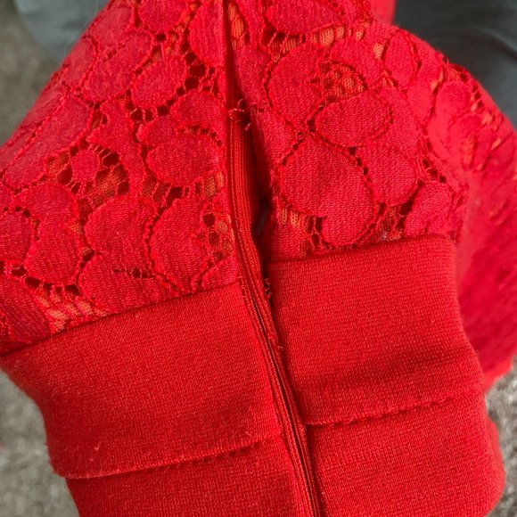 Jacob Red Lace Top Dress - Picture 7 of 7